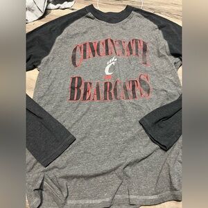 Cincinnati Bearcats Gray and Black Men's Shirt- Lg